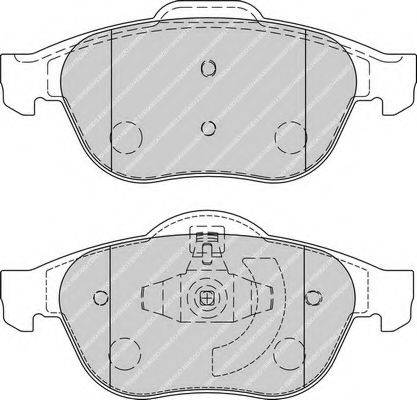Комплект гальмівних колодок, дискове гальмо FERODO FDB1865