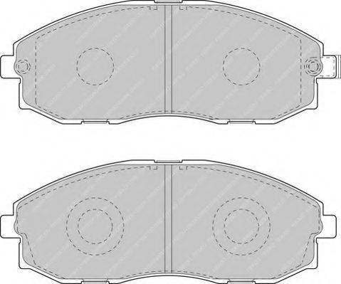 Комплект гальмівних колодок, дискове гальмо FERODO FVR1498