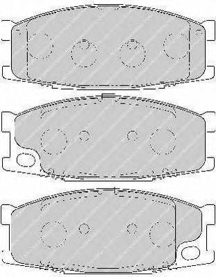 Комплект гальмівних колодок, дискове гальмо FERODO FVR1701