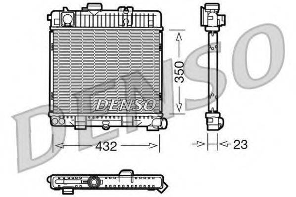 Радіатор, охолодження двигуна DENSO DRM05026