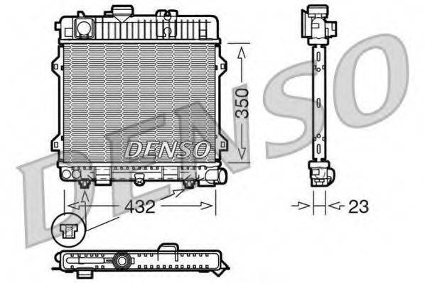Радіатор, охолодження двигуна DENSO DRM05028