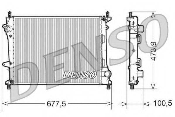 Радиатор охлаждения двигателя DENSO DRM09037