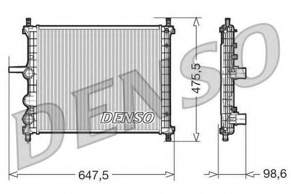 Радиатор охлаждения двигателя DENSO DRM09038