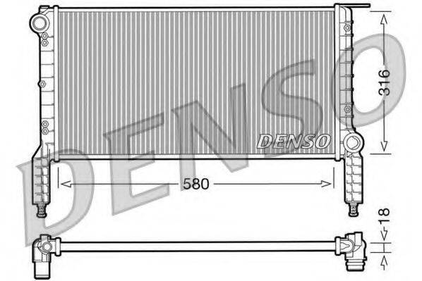 Радиатор охлаждения двигателя DENSO DRM09064