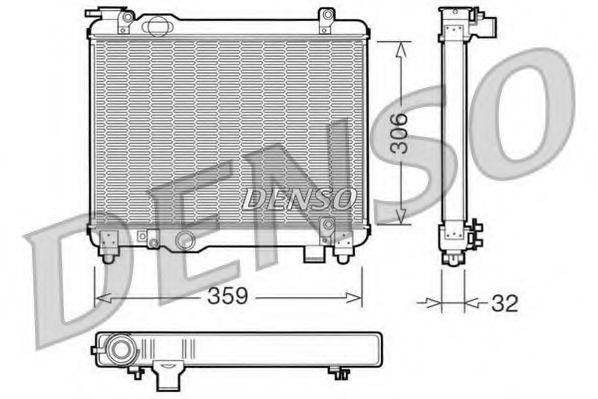 Радиатор охлаждения двигателя DENSO DRM09082