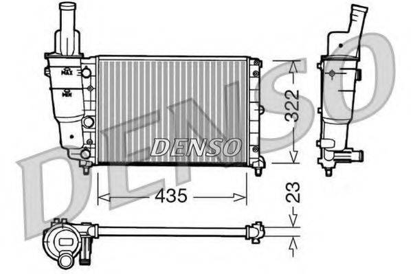 Радиатор охлаждения двигателя DENSO DRM09095