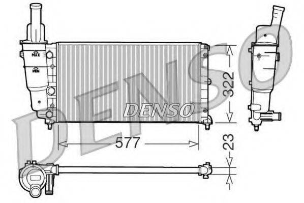 Радиатор охлаждения двигателя DENSO DRM09096