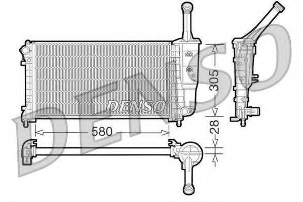 Радиатор охлаждения двигателя DENSO DRM09106