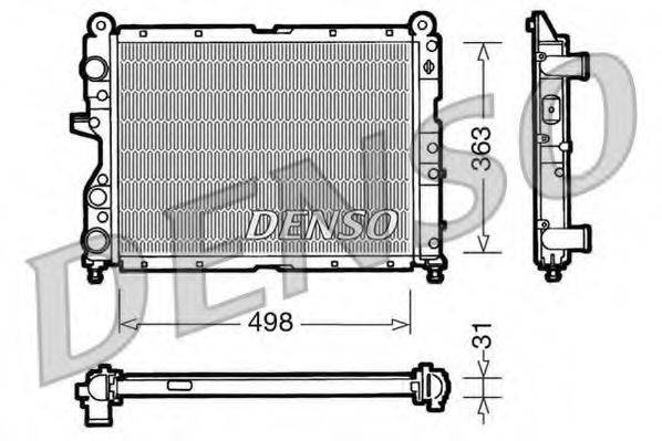 Радіатор, охолодження двигуна DENSO DRM09131