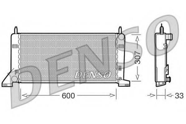 Радиатор охлаждения двигателя DENSO DRM10021