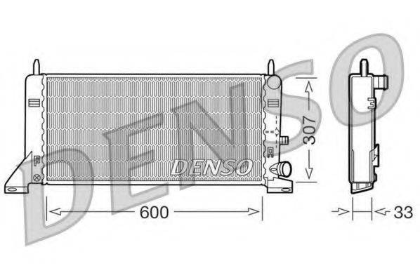Радіатор, охолодження двигуна DENSO DRM10023