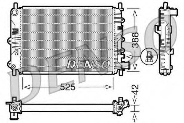 DENSO DRM10026 Радиатор охлаждения двигателя