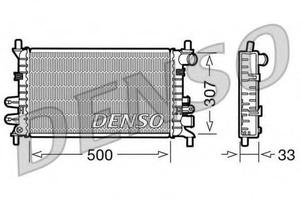 Радіатор, охолодження двигуна DENSO DRM10027