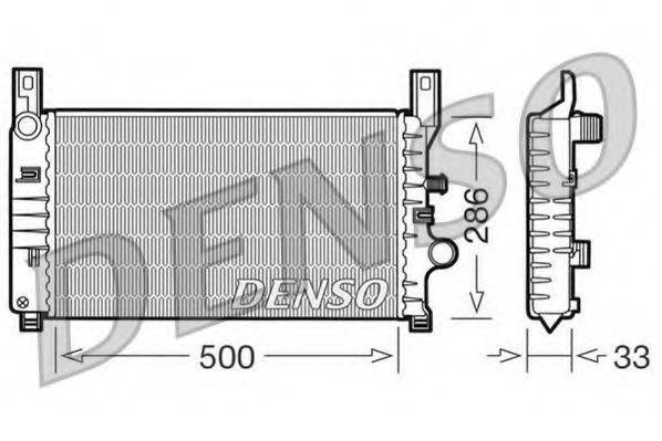 Радиатор охлаждения двигателя DENSO DRM10034