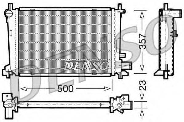 Радіатор, охолодження двигуна DENSO DRM10038