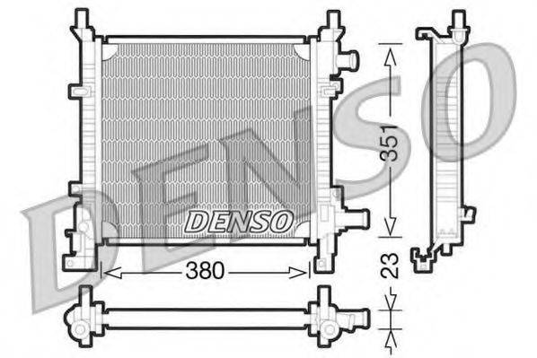 Радіатор, охолодження двигуна DENSO DRM10061