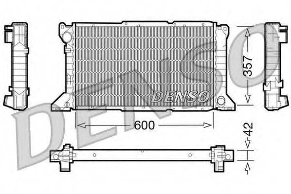 Радіатор, охолодження двигуна DENSO DRM10100