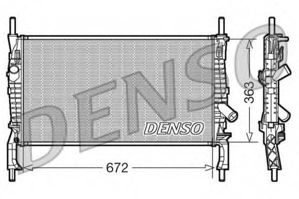 Радіатор, охолодження двигуна DENSO DRM10105