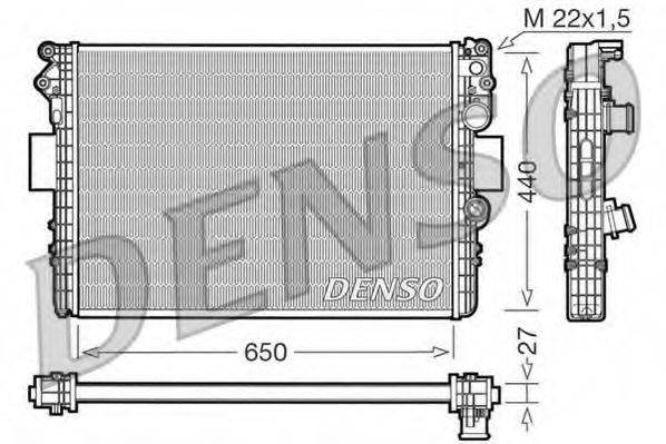 Радиатор охлаждения двигателя DENSO DRM12002