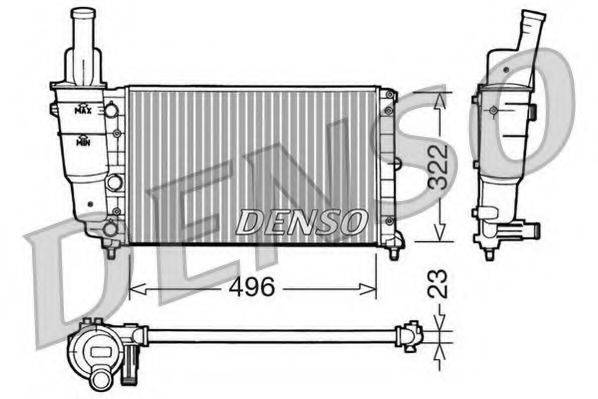 Радиатор охлаждения двигателя DENSO DRM13003