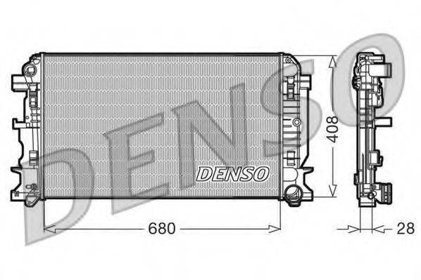 Радіатор, охолодження двигуна DENSO DRM17009