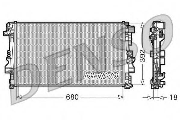 Радиатор охлаждения двигателя DENSO DRM17012