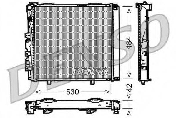 Радіатор, охолодження двигуна DENSO DRM17040