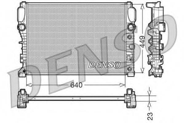 Радіатор, охолодження двигуна DENSO DRM17090