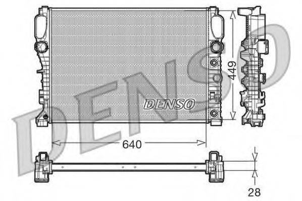 Радиатор охлаждения двигателя DENSO DRM17091