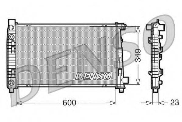 Радіатор, охолодження двигуна DENSO DRM17102