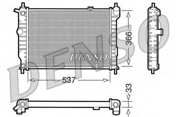 Радиатор охлаждения двигателя DENSO DRM20010