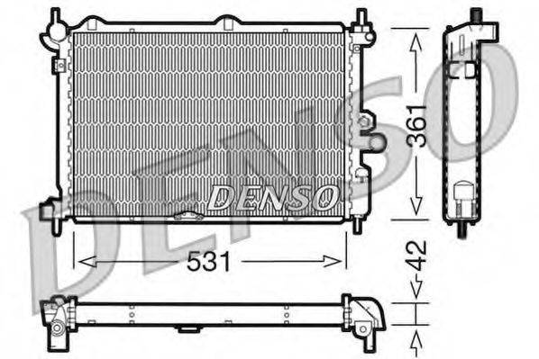 Радиатор охлаждения двигателя DENSO DRM20014