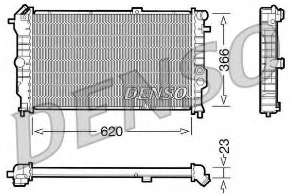 Радиатор охлаждения двигателя DENSO DRM20020