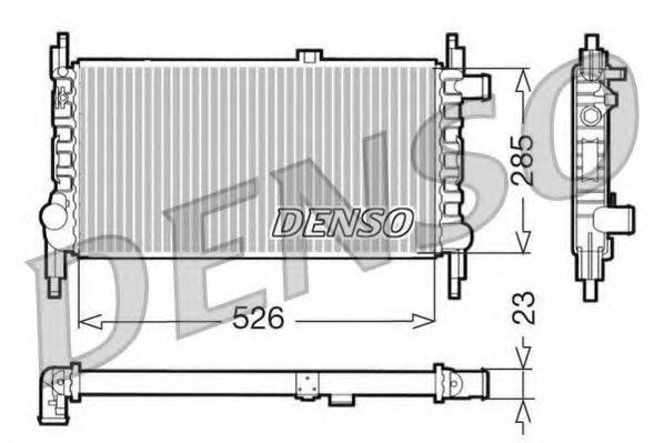 Радіатор, охолодження двигуна DENSO DRM20035