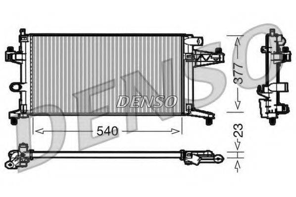 Радіатор, охолодження двигуна DENSO DRM20038