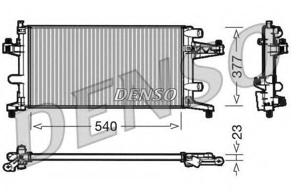 Радіатор, охолодження двигуна DENSO DRM20040