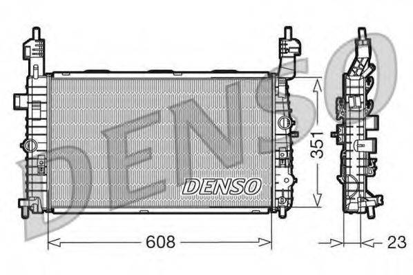 Радіатор, охолодження двигуна DENSO DRM20093