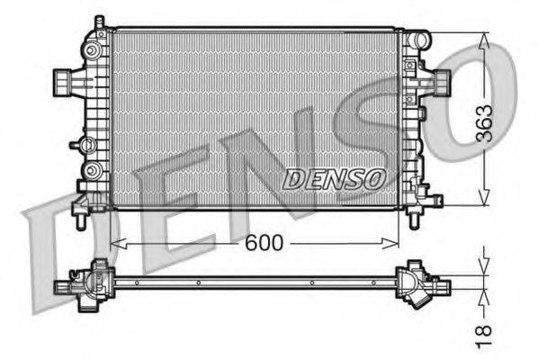 DENSO DRM20101 Радиатор охлаждения двигателя