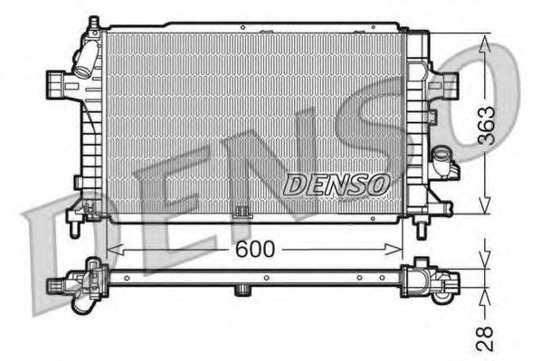 DENSO DRM20102 Радиатор охлаждения двигателя