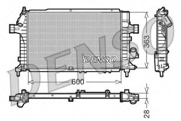 DENSO DRM20104 Радиатор охлаждения двигателя