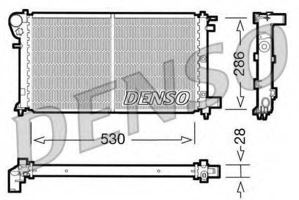 Радіатор, охолодження двигуна DENSO DRM21004