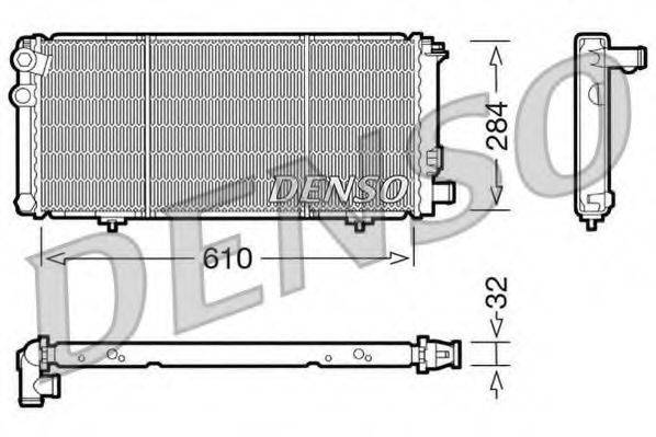 Радиатор охлаждения двигателя DENSO DRM21010
