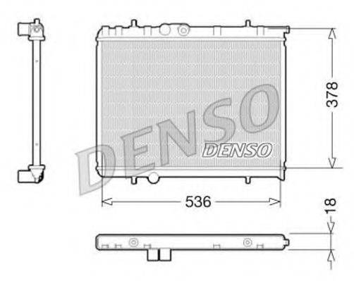 Радиатор охлаждения двигателя DENSO DRM21034