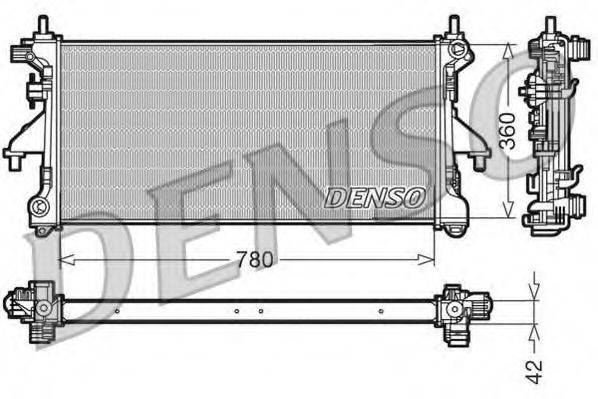 Радиатор охлаждения двигателя DENSO DRM21102