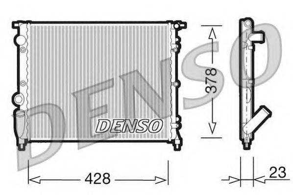 Радіатор, охолодження двигуна DENSO DRM23001