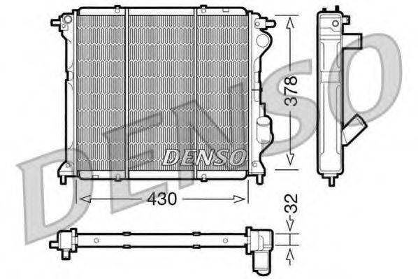 Радиатор охлаждения двигателя DENSO DRM23027