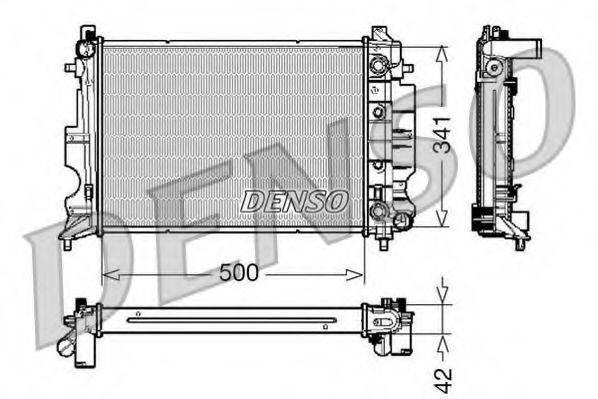 Радиатор охлаждения двигателя DENSO DRM25012