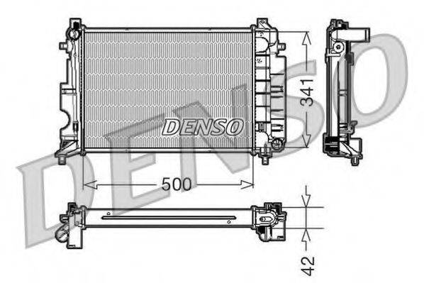 Радиатор охлаждения двигателя DENSO DRM25014
