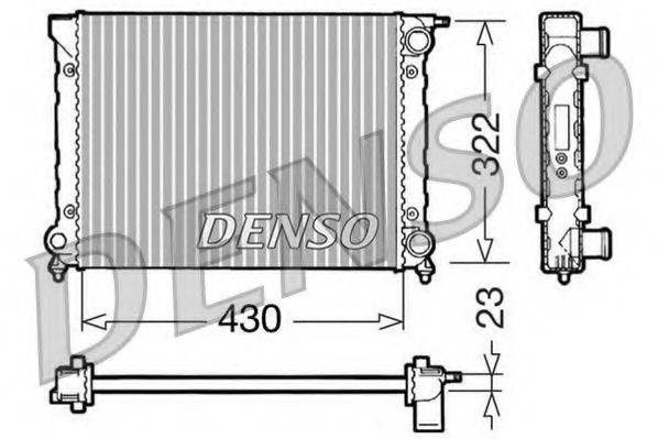 Радіатор, охолодження двигуна DENSO DRM32004
