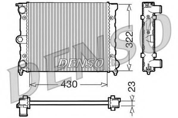 Радіатор, охолодження двигуна DENSO DRM32022